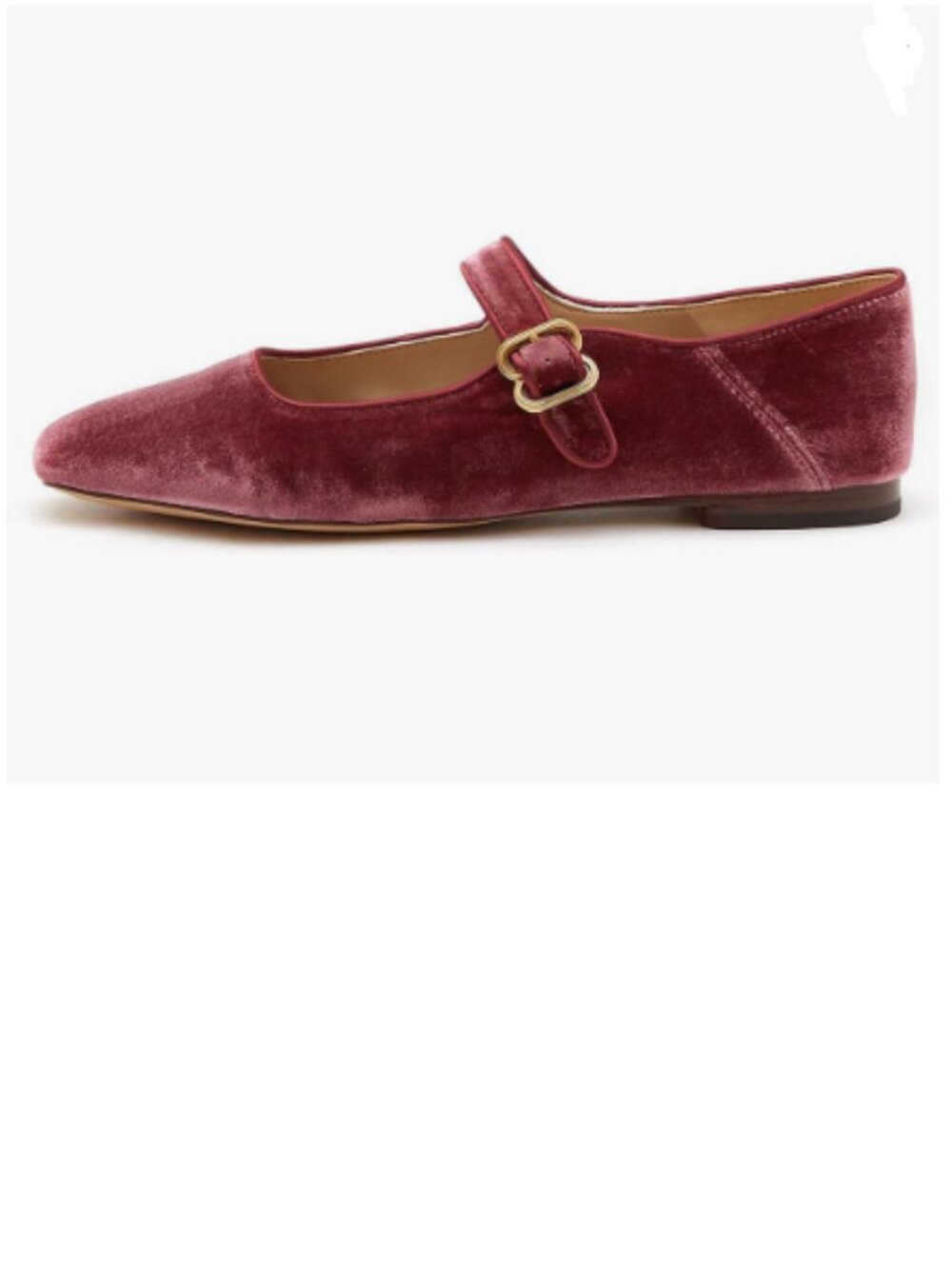 FYS Pinkish Purple Square Toe Low Heel Mary Jane Pumps Flats Ballets Shoes